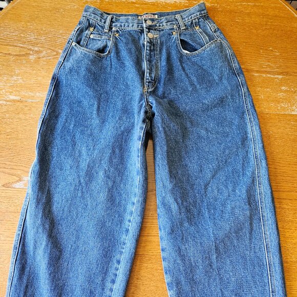 Women's Memphis Size 11/12 Blue Denim Jeans Straight 100% Cotton Medium Wash - Picture 3 of 10